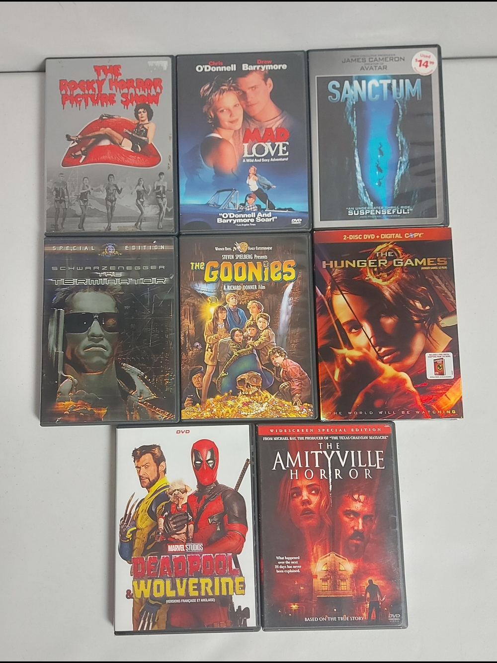 Mixed Movie Night Lot Of 8 DVDs